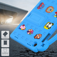 Gyermek tok Samsung Galaxy Tab A9+, Cute Patterns, állvánnyal, kék