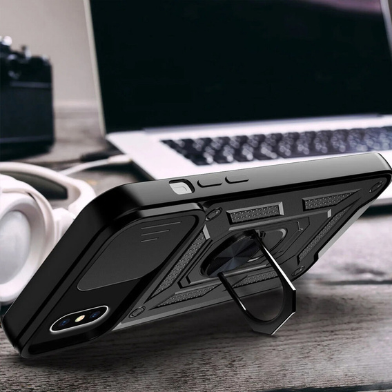 Telefontok a iPhone XR, CamShield Slide, fekete