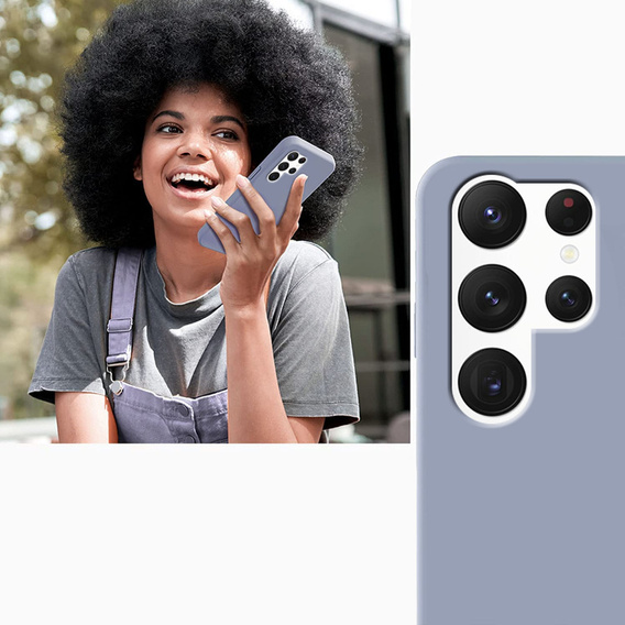 Telefontok a Samsung Galaxy S22 Ultra 5G, Silicone Lite, levendula