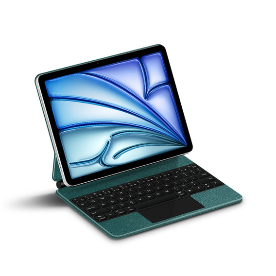 Billentyűzet tok iPad Air 13" 2024, Magnetic Keyboard Touchpad, zöld