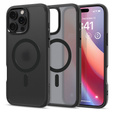MagSafe Spigen tok iPhone 16 Pro, Ultra Hybrid, átlátszó / fekete + 9H edzett üveg