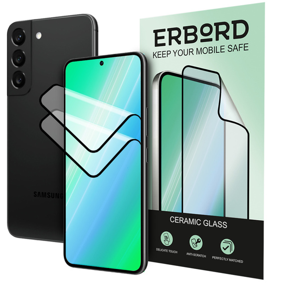 2x kerámia ERBORD hibrid üveg a Samsung Galaxy S23 Ultra