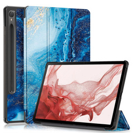 Telefontok a Samsung Galaxy Tab S9, Smartcase Hybrid Pen Slot, sea wave