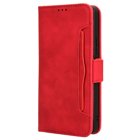 Pattintható tok a Xiaomi Redmi A3, Card Slot, piros