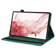 Tok Samsung Galaxy Tab S10 FE+ Plus, Classic, tolltartóval, zöld