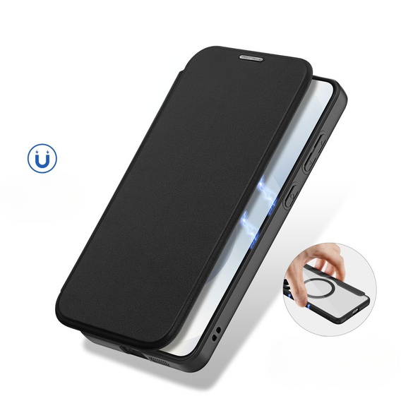 Dux Ducis Telefontok a Samsung Galaxy S25 Edge, Skin X Pro, MagSafe, fekete