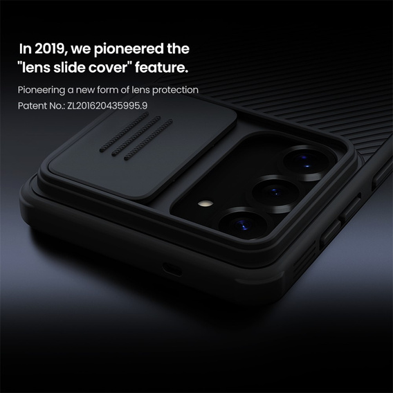 NILLKIN Camshield Pro tok kameravédővel Samsung Galaxy S26-hoz, fekete