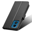 Pattintható tok a Motorola Moto G24 / G24 Power / G04, Wallet Smart Magnet, fekete
