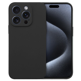 Telefontok a iPhone 15 Pro Max, Silicone Lite, fekete