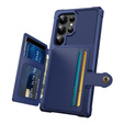Tok Samsung Galaxy S25 Ultra, Card Holder Kickstand, fekete