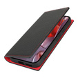 Pattintható tok a Google Pixel 9A, Litchi Skin Grain, fekete