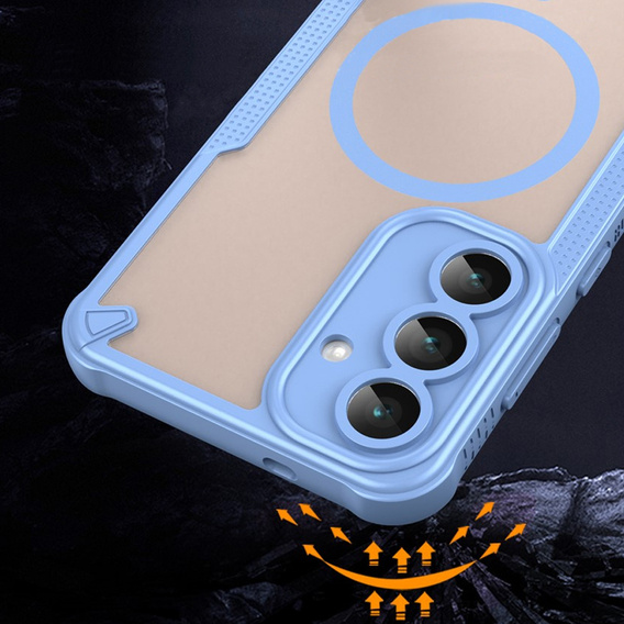 Páncélozott tok Samsung Galaxy S25 FE készülékhez, MagSafe, matt fekete