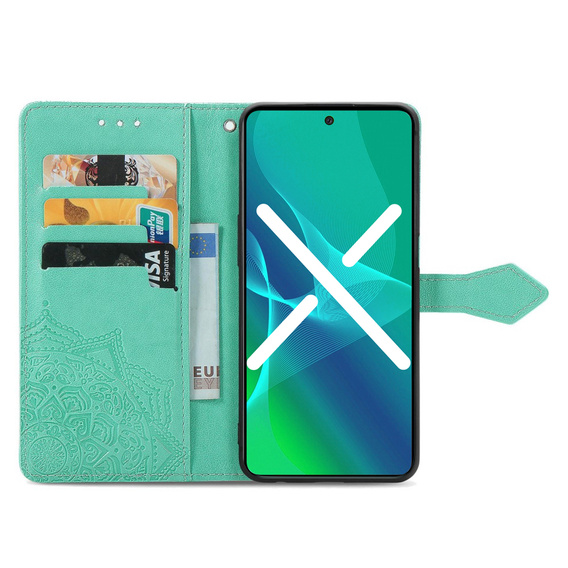Pattintható tok a Xiaomi Poco F4 GT, Mandala, zöld