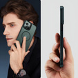 Tok iPhone 11 Pro-hoz, MagSafe, ERBORD Matt Case, zöld + képernyőüveg