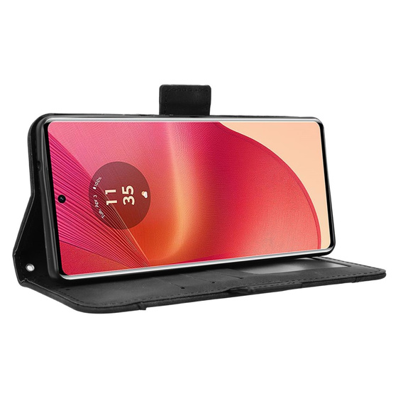 Pattintható tok a Motorola Edge 50 Fusion 5G, Card Slot, fekete