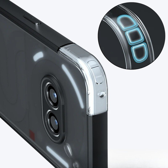 Tok Nothing Phone 2a, Fusion Hybrid, kameravédelemmel, matt / fekete