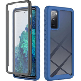 Tok Samsung Galaxy S20 FE készülékhez, Shockproof, fóliával, sötétkék