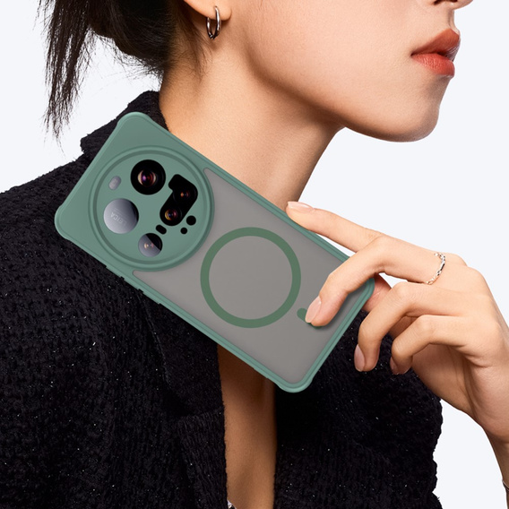 Tok Xiaomi 15 Ultra-hoz, MagSafe, ERBORD Matt Case, zöld