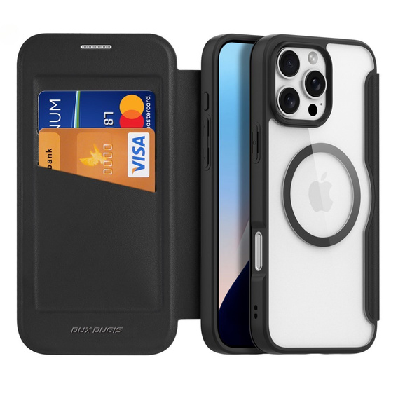 Dux Ducis Telefontok a iPhone 16 Pro, Skin X Pro, MagSafe, fekete