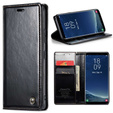 CASEME flip tok Samsung Galaxy S8, Waxy Textured, fekete