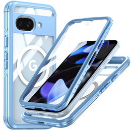Tok Google Pixel 9A-hoz, Shockproof, üveggel, MagSafe-hoz, kék