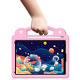 Gyermek tok iPad 10.2" 2021/2020/2019 (9/8/7 gen.) / Air 10.5" 2019 (3 gen.), Cute Patterns, állvánnyal, rózsaszín