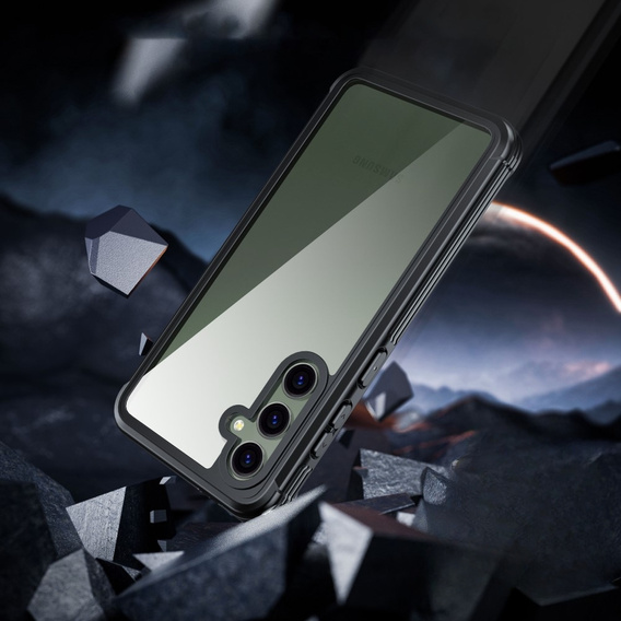Tok Samsung Galaxy S23 FE készülékhez, Shockproof, fóliával, fekete