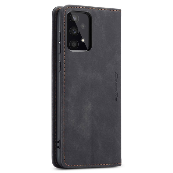 CASEME tok Samsung Galaxy A53 5G, Leather Wallet Case, fekete