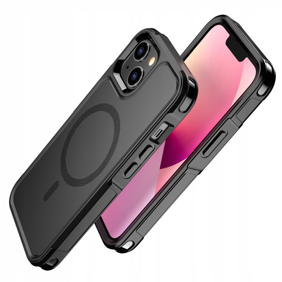 Telefontok a iPhone 14, MagForce MagSafe, fekete