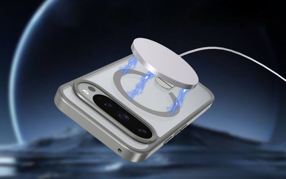 Fusion hibrid tok Google Pixel 10 Pro XL készülékhez, MagSafe, állvánnyal, szürke