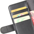 Pattintható tok a Samsung Galaxy A50 / A30s, Leather Flexi Book, fekete