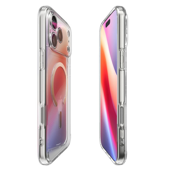 Spigen tok iPhone 17 Pro Max készülékhez, Ultra Hybrid MagSafe, Clear / Gold