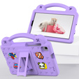 Gyermek tok Samsung Galaxy Tab A7 Lite 8.7 T220/T225, Cute Patterns, állvánnyal, lila