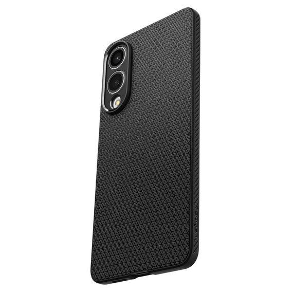 A Spigen tok Samsung Galaxy S25 Edge, Liquid Air, fekete + 9H edzett üveghez