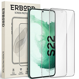 2x edzett üveg a Samsung Galaxy S22, ERBORD 9H Hard Glass a képernyőn