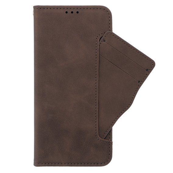 Pattintható tok a Oppo A79 5G, Card Slot, barna