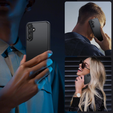 Telefontok a Samsung Galaxy A15, Fusion, átlátszó / fekete + 9H üveg 