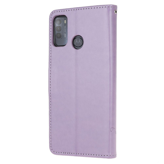 Pattintható tok a Motorola Moto G50, Butterfly, lila
