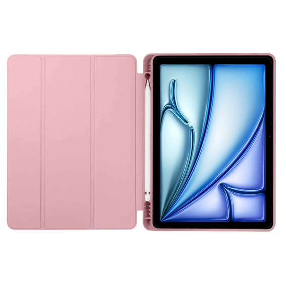 Tok Apple iPad Air 11" 6 gen. 2024 (A2902, Smartcase tolltartóval, rózsaszín