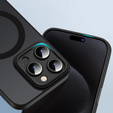 Tok iPhone 14 Pro-hoz, MagSafe, ERBORD Matt Case, fekete + képernyőüveg