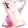 tok Samsung Galaxy S23 FE, Electro heart, rózsaszín rose gold + Full Glue Kerámiaüveg