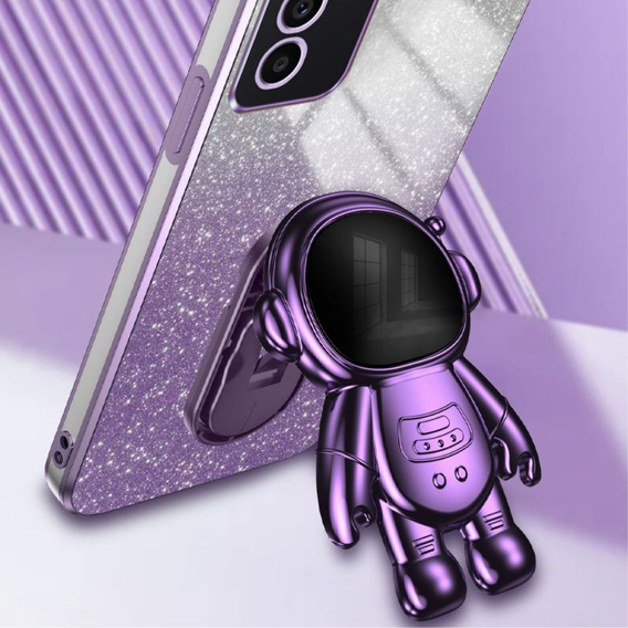 Tok Samsung Galaxy A15 4G / 5G, Glitter Astronaut, lila