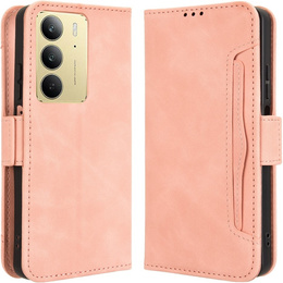 Pattintható tok a Realme 14X / Realme C75, Card Slot, rózsaszín