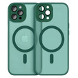 Tok iPhone 16 Pro-hoz, MagSafe, ERBORD Matt Case, zöld + képernyőüveg