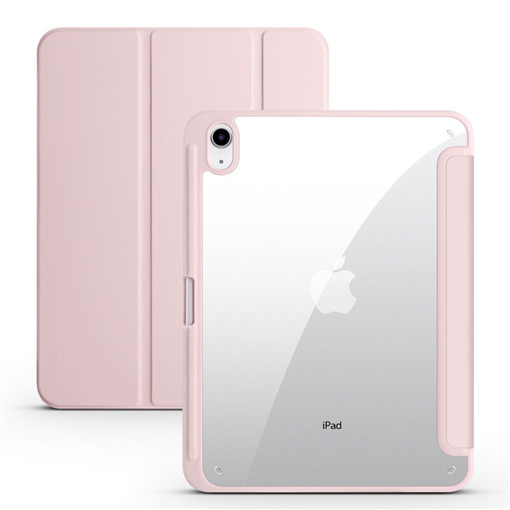 Tok iPad 10.9 2022 10 Gen, Smartcase Hybrid, tolltartó résszel, rózsaszín