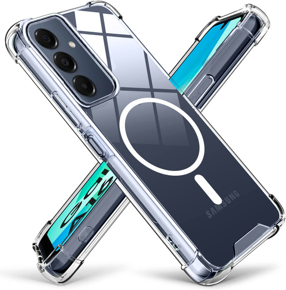 Tok a Samsung Galaxy A16, Fusion Hybrid, MagSafe-hoz, átlátszó + üveg a képernyőhöz