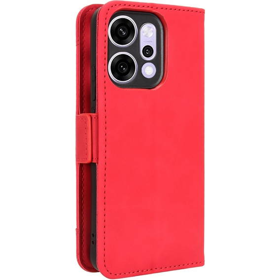 Flap tok Oppo Reno 14, kártya slot, pénztárca, piros