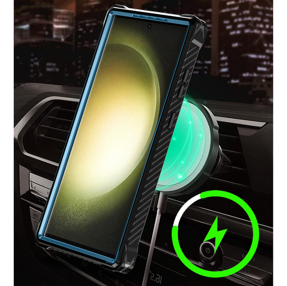 Telefontok a Samsung Galaxy S23 Ultra, Heavy Duty Ring Belt Clip, kék