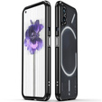Tok Nothing Phone (2), Armor Bumper, lencsevédővel, fekete / ezüst