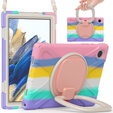 Gyerek tok Samsung Galaxy tab A8 10.5 SM-X200 SM-X205, páncélozott, pánttal, kék